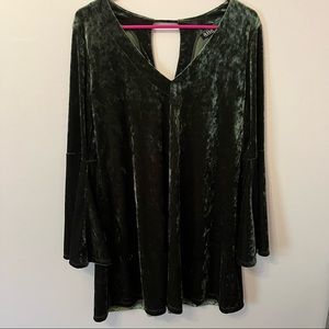 crush velvet green dress